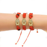 Religious Mary Double Hole Crystal Glass Bead Bracelet Men Women Prayer