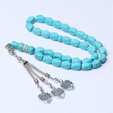 Islamic Tasbeeh 33 Beads Turquoise Stone Allah Prayer Beads Tespih Rosary