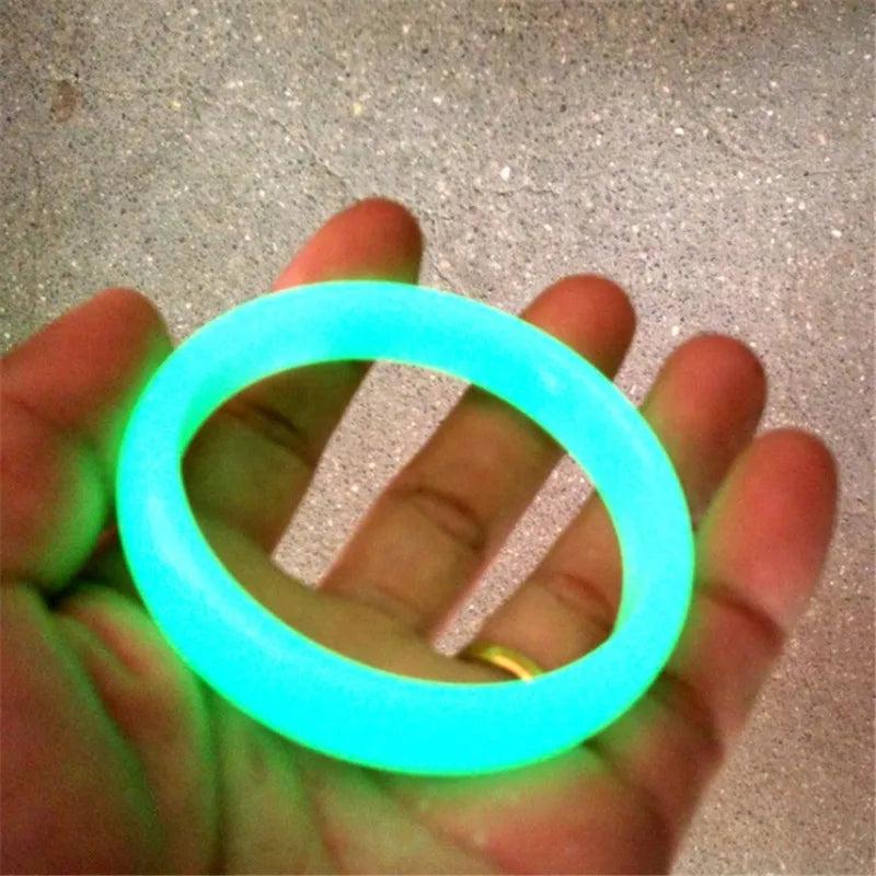 Luminous Bracelets Men Fluorite Natural Stone Bracelet Bangle