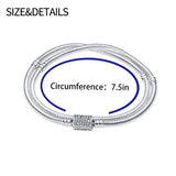 Silver Women's Bangle Bracelet - Charm DIY Bangle Jewelry Making Gift
