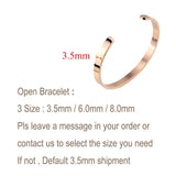 Custom Europe Titanium Bracelet Engraved Name Stainless Steel