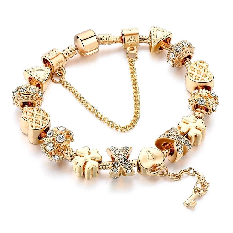 Szelam Crystal Key Charm Bracelet DIY Beads Bracelets & Bangles