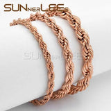 4mm~7mm Rose Bracelet Rope Twisted Chain C44 B