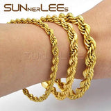 4mm~7mm Rose Bracelet Rope Twisted Chain C44 B
