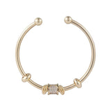 French Bling CZ Zircon Bangles for Women Statement Jewelry