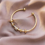 French Bling CZ Zircon Bangles for Women Statement Jewelry