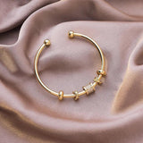 French Bling CZ Zircon Bangles for Women Statement Jewelry
