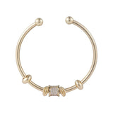 French Bling CZ Zircon Bangles for Women Statement Jewelry
