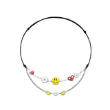 Hip Hop Daisy Anti-War Love Couples Necklace