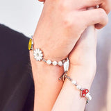 Hip Hop Daisy Anti-War Love Couples Necklace