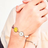 Hip Hop Daisy Anti-War Love Couples Necklace