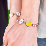 Hip Hop Daisy Anti-War Love Couples Necklace