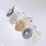 Crystal Enamel Flower Bracelet for Women