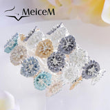Crystal Enamel Flower Bracelet for Women