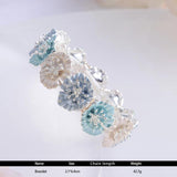 Crystal Enamel Flower Bracelet for Women
