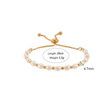 Freshwater Pearls Mixed Adjustable Chain Bracelet Bangle Women Jewelry