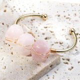Stone Charm Bangle Bracelet for Women