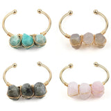Stone Charm Bangle Bracelet for Women