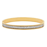 Zircon Inlaid Bracelets & Bangles Silver Stainless Steel Screw Jewelry