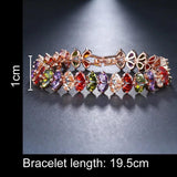Colorful Zircon Heart Bracelet Wedding Jewelry