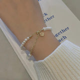Blessed Pearl Bracelet Peach Jewelry Palace Style Party Wedding Bracelet