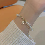 Blessed Pearl Bracelet Peach Jewelry Palace Style Party Wedding Bracelet