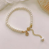 Blessed Pearl Bracelet Peach Jewelry Palace Style Party Wedding Bracelet