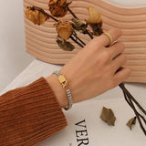 Zircon Bracelets Women's Stainless Steel Jewelry Gift