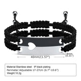 Custom Puzzle Heart Couple Bracelets, Engraved Name Date Logo Bangle
