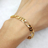 Thin Yellow Filled Bracelet Chain 8.3 Inches
