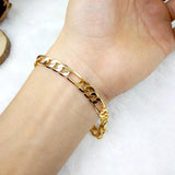 Thin Yellow Filled Bracelet Chain 8.3 Inches