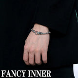 Enamel Green Zircon Snake Bracelet Chain Bangle