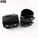 2PCS Women Bracelet Faux Leather Rivet Wristbands BDSM Harness Belt