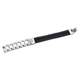 Double-layer Leather Rope Stainless Steel Bracelet for Men