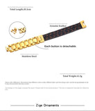 Double-layer Leather Rope Stainless Steel Bracelet for Men