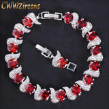 CWWZircons CZ Women Bracelet Clear Cubic Zirconia Stone Gift CB176