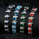 CWWZircons CZ Women Bracelet Clear Cubic Zirconia Stone Gift CB176
