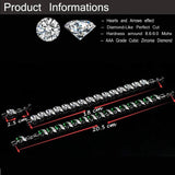 CWWZircons CZ Women Bracelet Clear Cubic Zirconia Stone Gift CB176