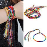 20pcs/lot Rainbow Luck Rope Bracelet Bangle Unisex Jewelry Love Bracelet