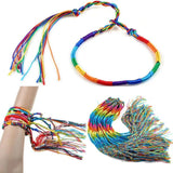 20pcs/lot Rainbow Luck Rope Bracelet Bangle Unisex Jewelry Love Bracelet