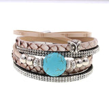 Owl Leather Wrap Bracelet Women Jewelry