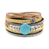 Owl Leather Wrap Bracelet Women Jewelry