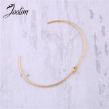 High End PVD Plated Double Loop Knotted Opening Bracelet Drop
