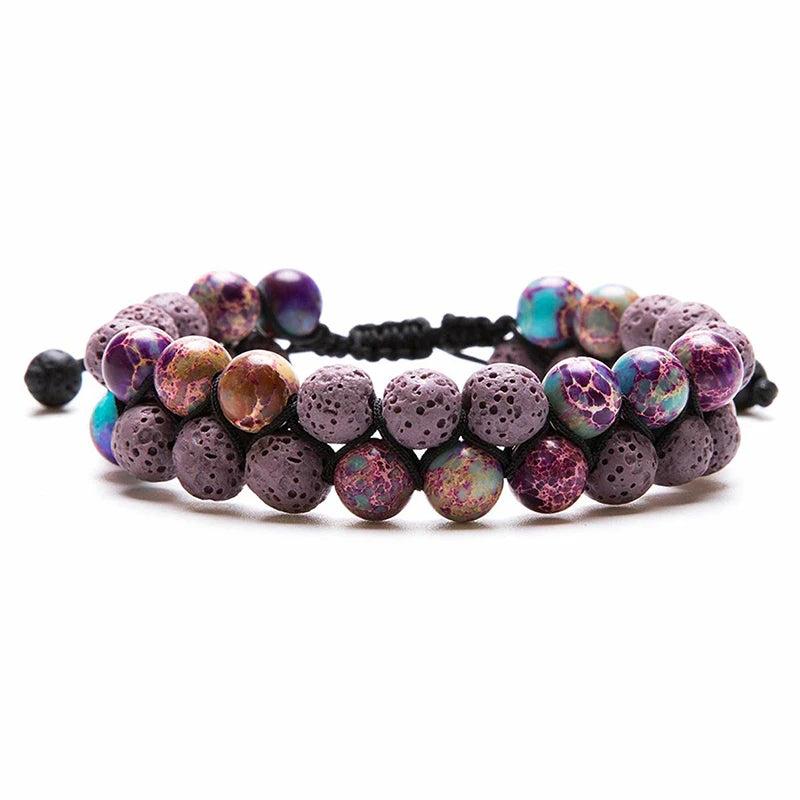 Colorful Natural Stone Beads Bracelet Essential Oil Diffuser