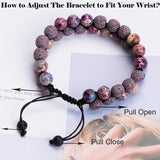 Colorful Natural Stone Beads Bracelet Essential Oil Diffuser