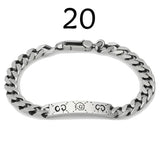 ZG Stainless Steel Bracelet Hip Hop Skull Bracelet C Letter Punk Style