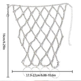 Kpop Rhinestone Mesh Finger Bracelet, Diamond Crystal Hand Chain with Ring