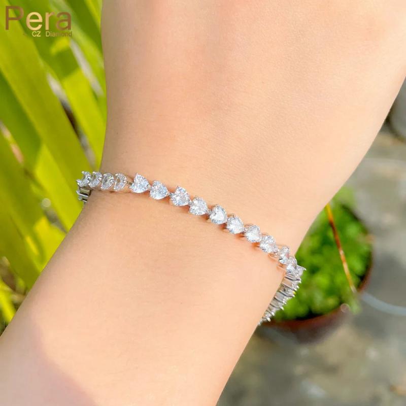 Heart Chain Link Bracelet for Girlfriend Party Jewelry Gift