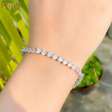 Heart Chain Link Bracelet for Girlfriend Party Jewelry Gift