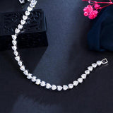 Heart Chain Link Bracelet for Girlfriend Party Jewelry Gift